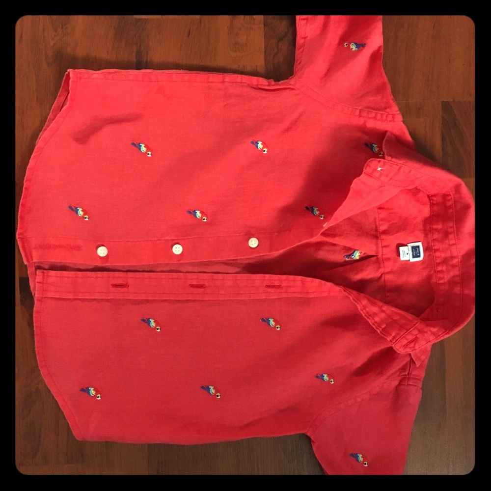 Janie and Jack tropical linen shirt